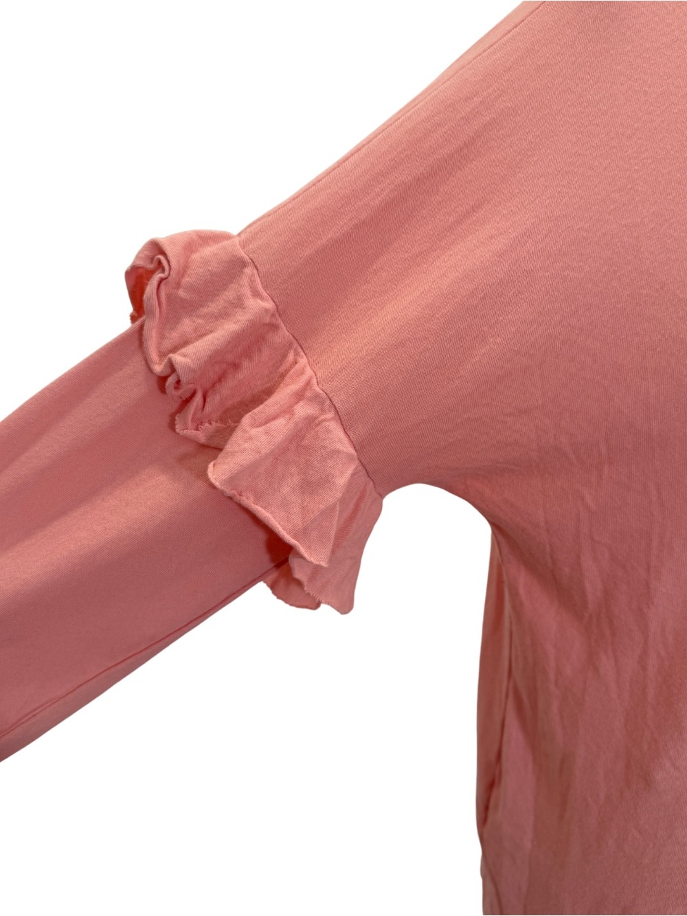 Michael Lauren Dusty Pink Long-Sleeve Ruffle Detail Top - Picture 3 of 4